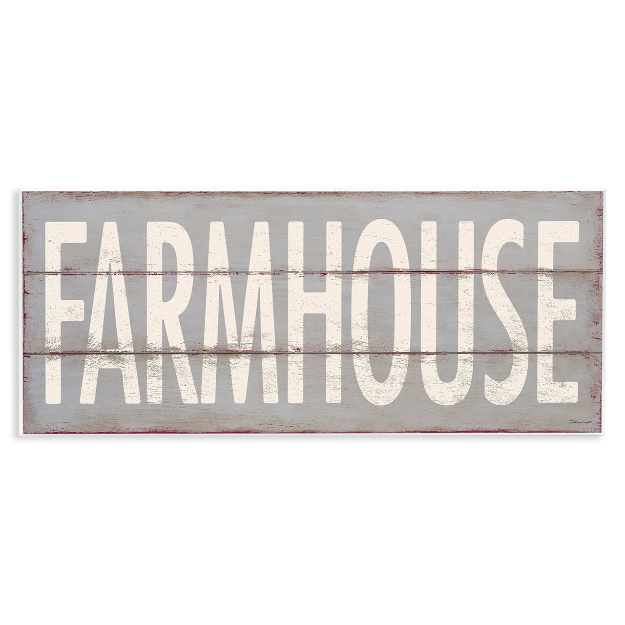 Stupell Industries Farmhouse Rustic Planked Design Wall Plaque Art